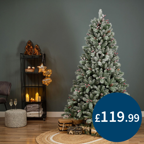 6ft Everlands Snowy Windham Spruce Artificial Christmas Tree