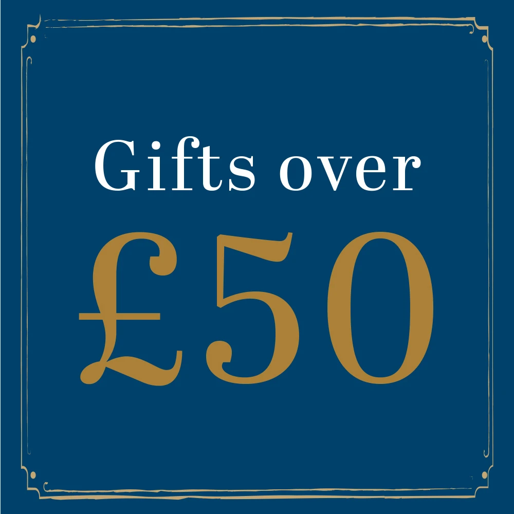 SHOP GIFTS OVER £50 >