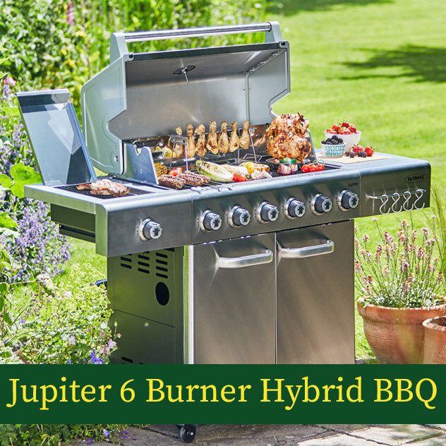 SHOP OUTBACK JUPITER 6 BURNER HYBRID BBQ >