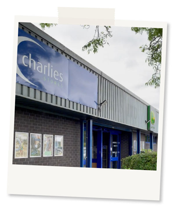 Polaroid image of Charlies Dyffryn Store 