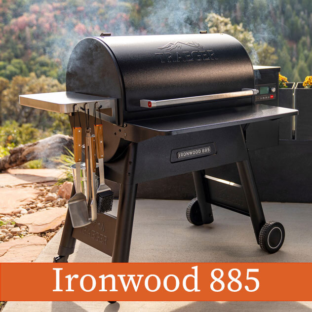 SHOP TRAEGER IRONWOOD 885 WI-FI WOOD PELLET BBQ GRILL >