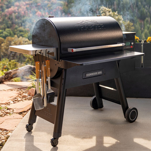 SHOP TRAEGER IRONWOOD 885 WI-FI WOOD PELLET BBQ GRILL >