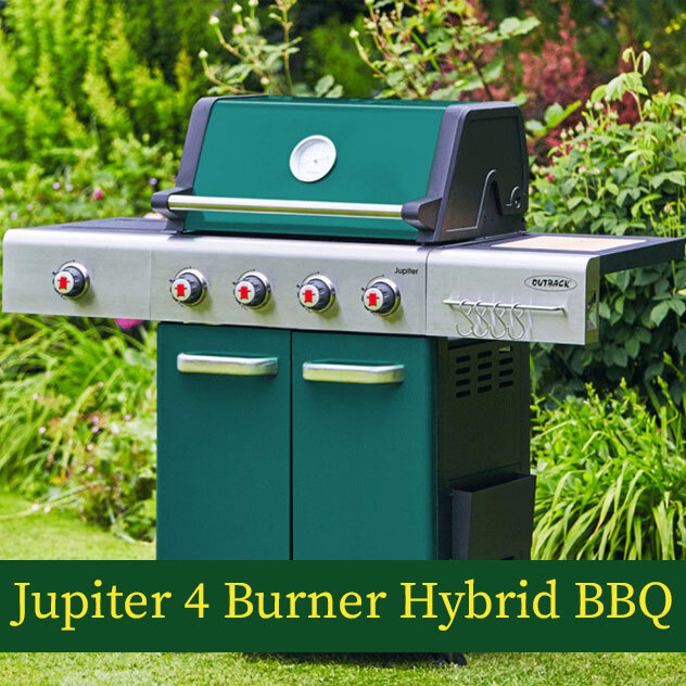 SHOP OUTBACK JUPITER 4 BURNER HYBRID BBQ >