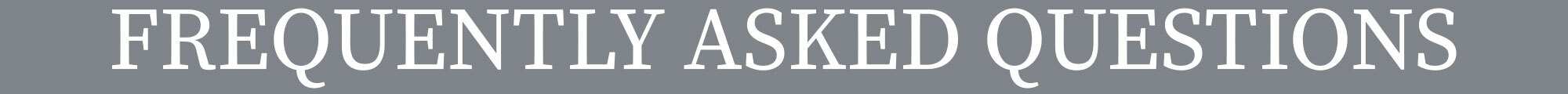 a banner saying "frequently asked questions"