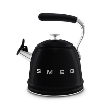 Smeg Black Whistling Stovetop Kettle - 2.3 Litre