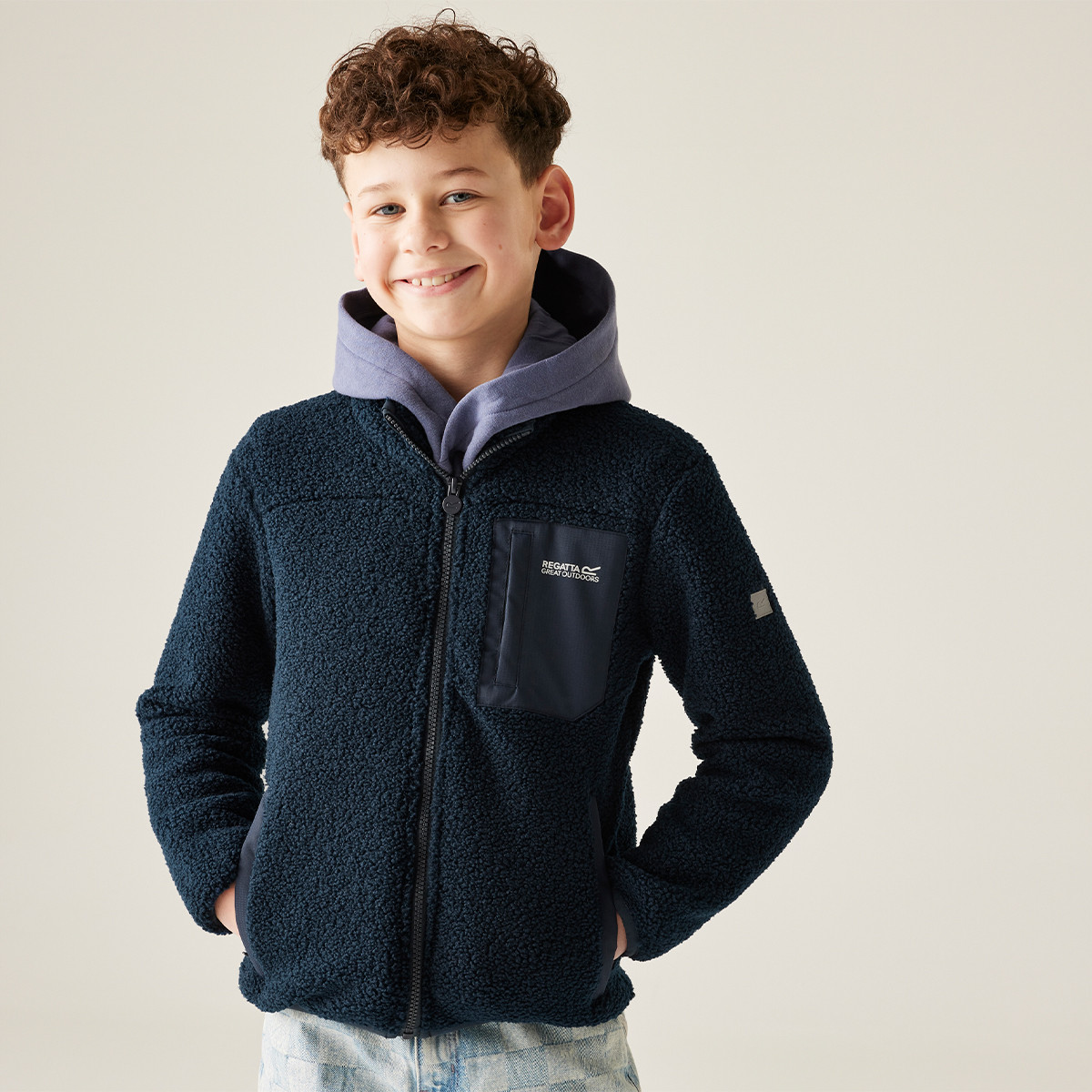 Veste Polaire Fille Regatta Kallye – Douce à Paillettes – Fermeture Éclair Complète – Idéale Pour Enfants