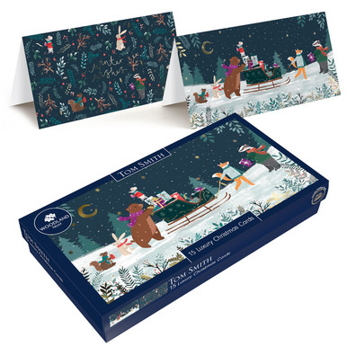 10 Traditionelle Weihnachtskarten Mit Hirsch-Design – Quadratisch, Recyclbar & Plastikfrei
