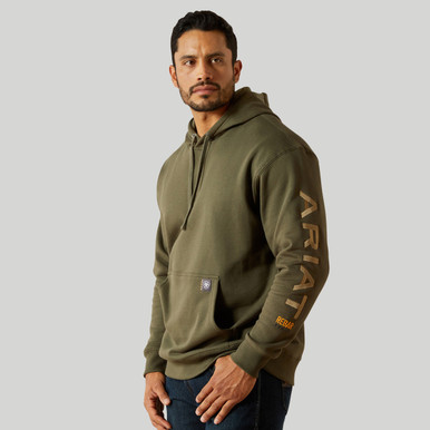 Ariat T-Shirt da Uomo con Paper, Verde Surplus, S