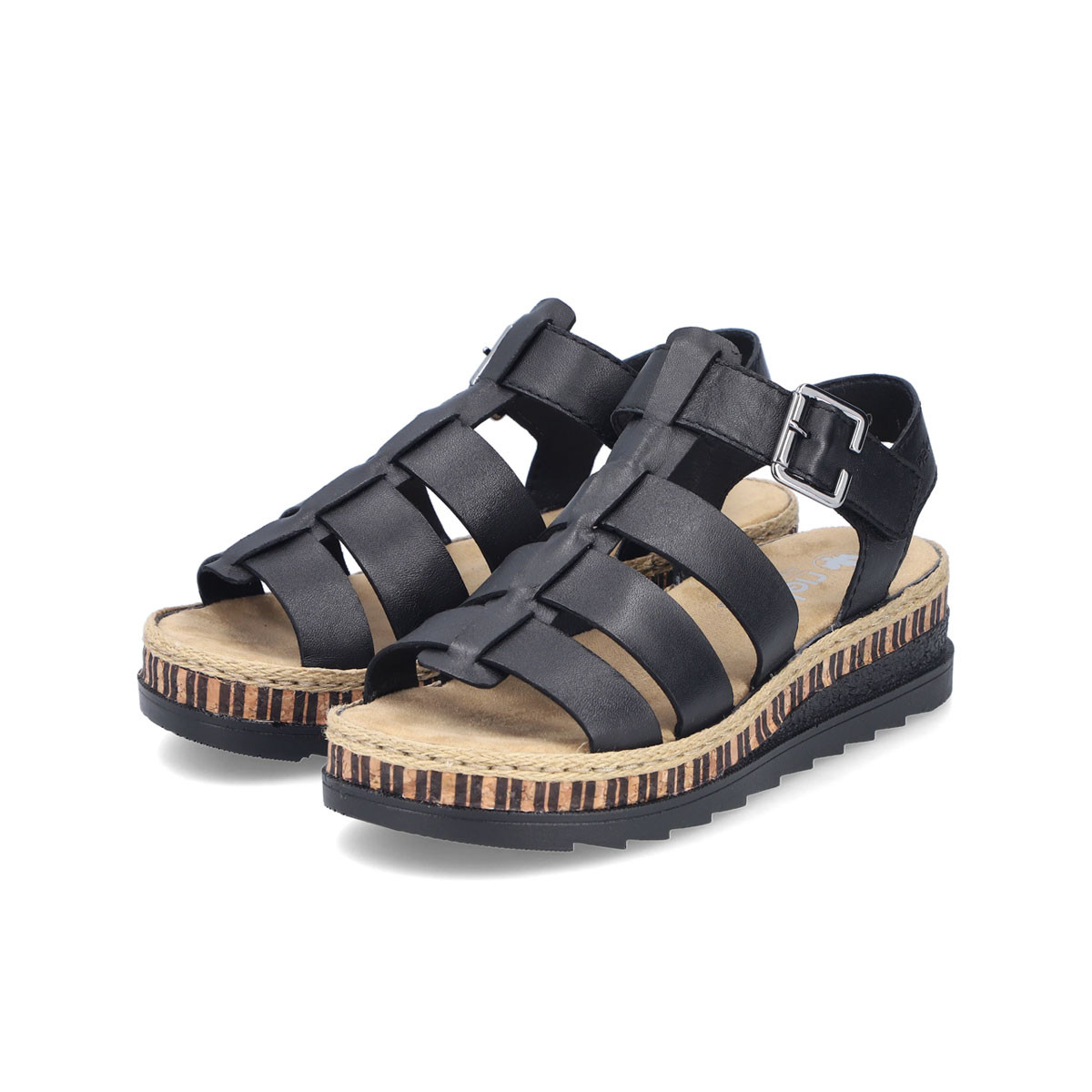 Rieker Women's V7904-0 Regina Sandals - Black | Charlies