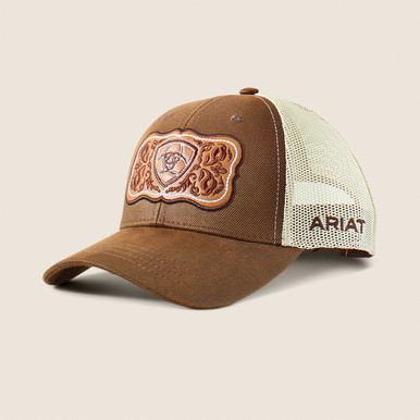 Ariat Women's Floral Leather Patch Cap - Brown | Charlies
