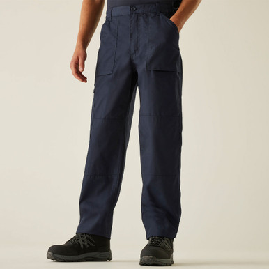 Regatta Pantaloni Workwear New Action Uomo Multi Tasca E Idro Repellente (Gamba Lunga) Trousers, Uomo, Dark Grey, 40
