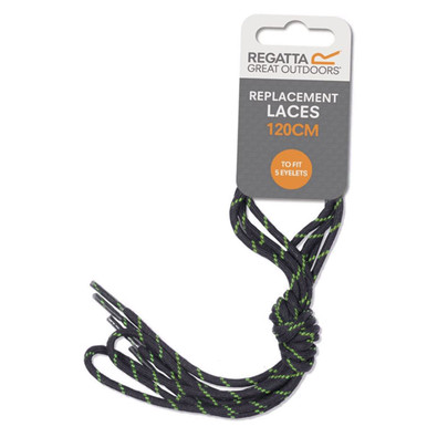 Regatta Water Resistant Replacement Laces, 120cm - Black Dark Spring ...