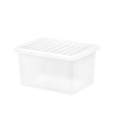 Wham Crystal Clear Storage Box 45L with Lid