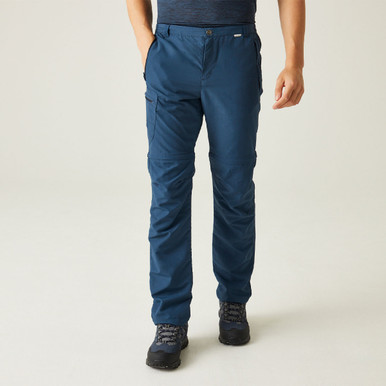 REGATTA LEESVILLE Z/O TRS II BLUE WING - Pantalon randonnée