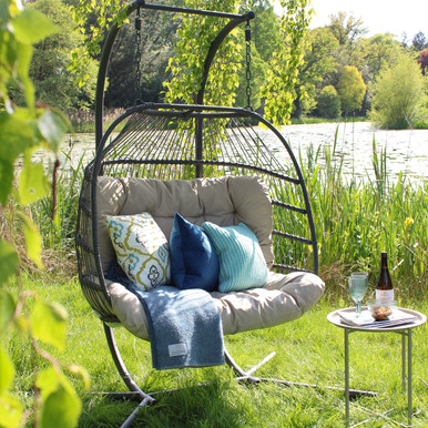 lg outdoor oslo double egg chair