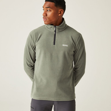 Regatta Mens Holbeck Half Zip Fleece Top (S) (Black