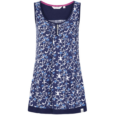 Birdie Tunic, Menagerie Print, Blueberry