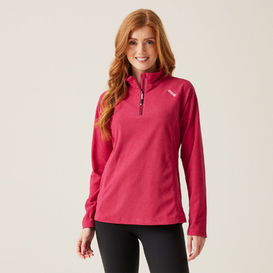 Regatta Womens Montes Half Zip Fleece in Pink, Size 18, Polyester | Charlies