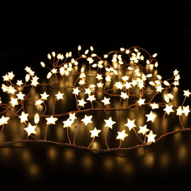 NOMA 180 Multi-Function Frosted Micro Star LED Garland, Warm White - 3m