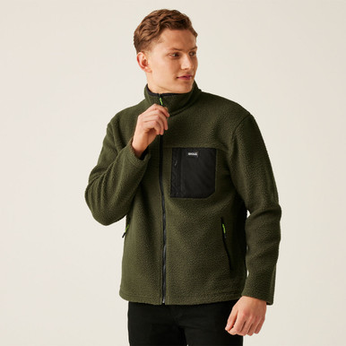 Regatta Mens Frankie Borg Fleece in Green, Size 2XL, Polyester | Charlies