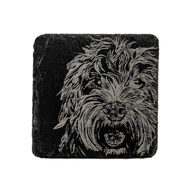 Selbrae House Grey Cockapoo Slate Coaster In | Charlies 11Cm
