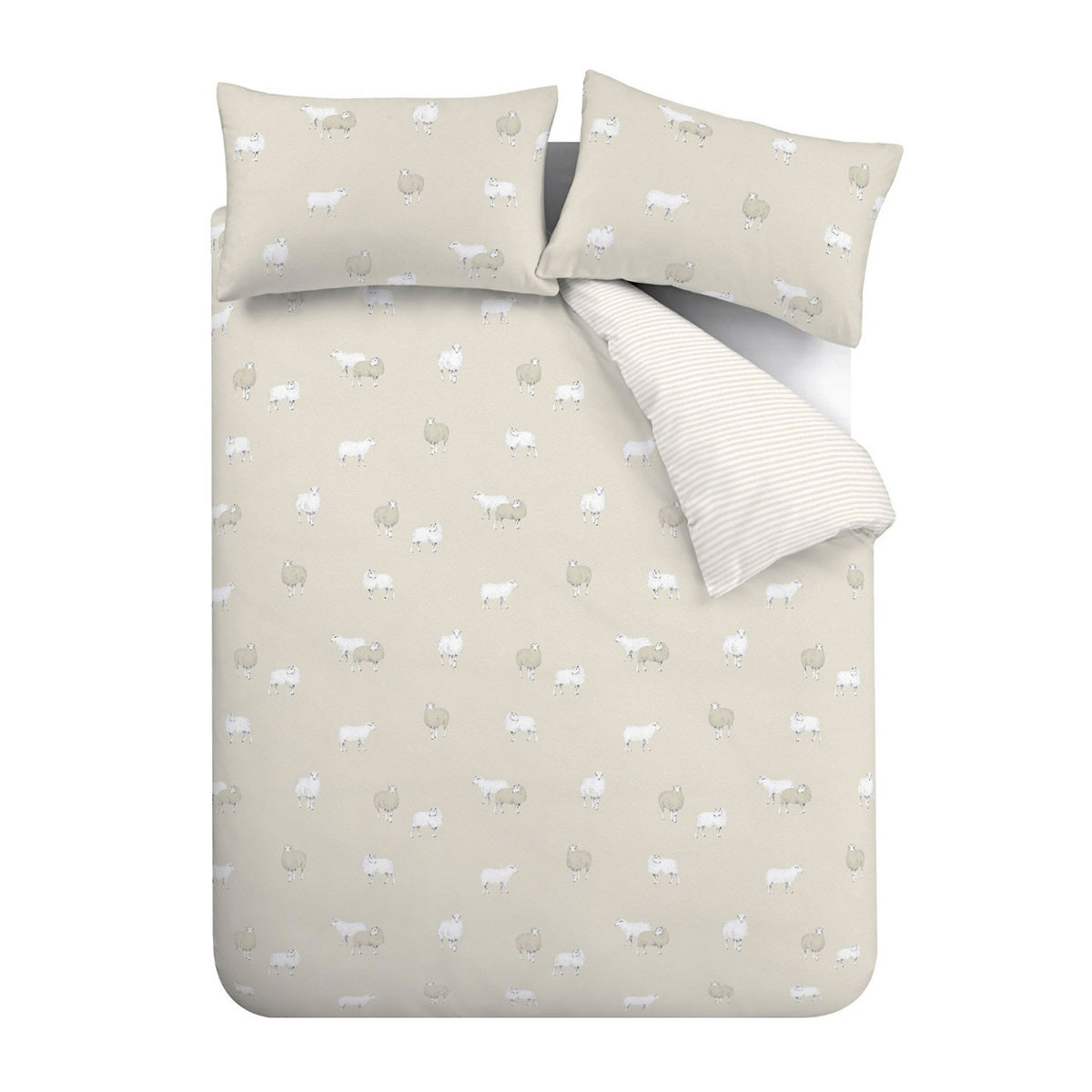 Dreams & Drapes Lodge - Hanson Highland Cow - Set copripiumino in cotone spazzolato, per letto matrimoniale, colore: terracotta