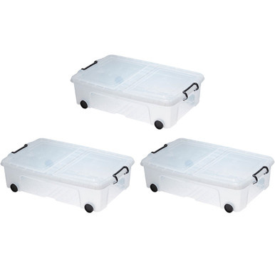 Strata Box Set Strata 35L Smart Underbed Storage Box With Wheels - 3 Pack | Charlies