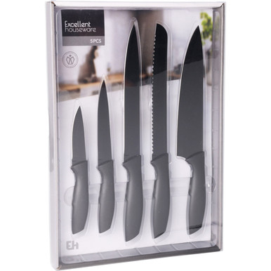 5-Piece Knife Set - Black