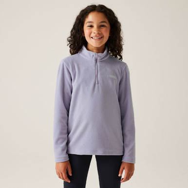 Regatta Childrens Hot Shot II Quarter Zip Fleece - Wisteria, Size 7-8 Yrs
