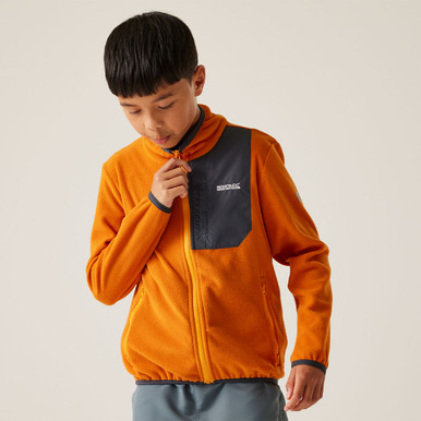 Regatta Childrens Frankie Full Zip Fleece - Fox, Size 5-6 Yrs