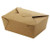 A brown biodegradable leakproof container
Size: [213x155x65mm]