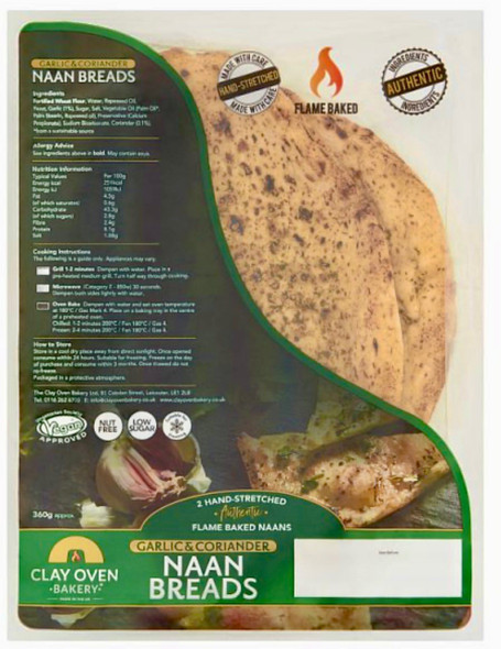 Garlic & Coriander Naan Bread