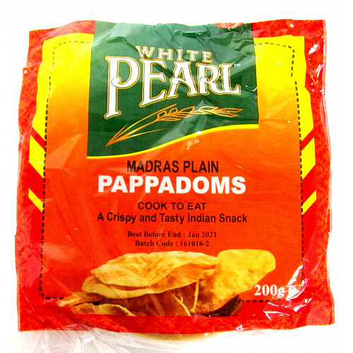 Plain Pappadoms Madras 10 x 200g