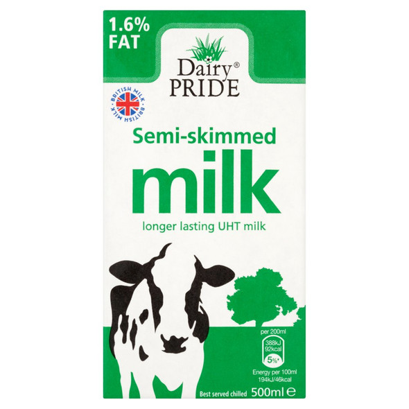 UHT Semi Skimmed Milk 12 x 500Ml