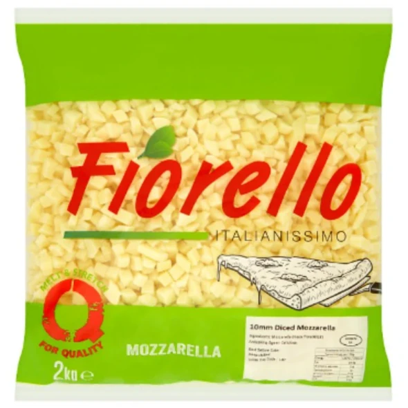Mozzarella 10mm Diced 2kg
