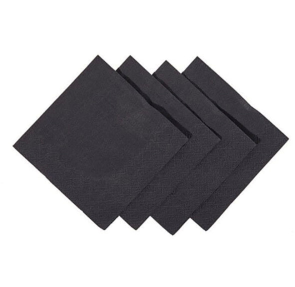 2Ply Black Cocktail Napkins