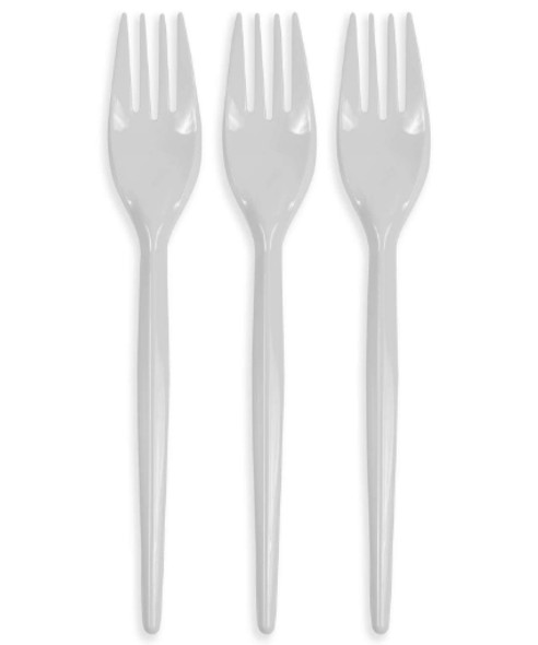 Medium-Weight Plastic Fork x 100