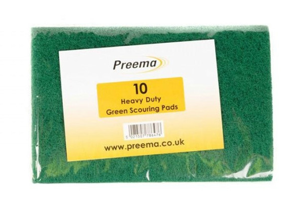 Green Scouring Pads Pack of 10