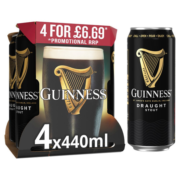 Guinness Cerveza Extra Stout 24 Unidades / 330 ml