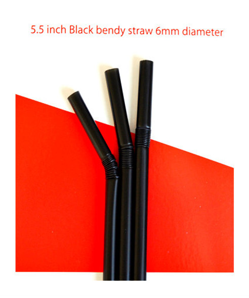 Black Bendy Straws