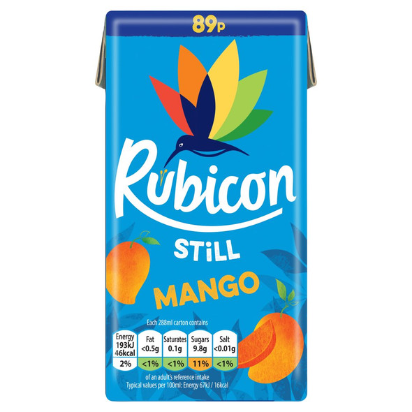 Rubicon Still Mango Juice Drink 27 x 288ml