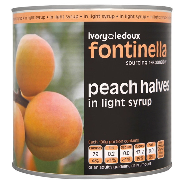 Peach halves in syrup