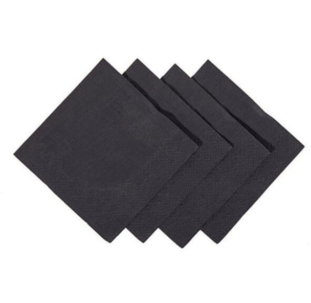2Ply Black Cocktail Napkins