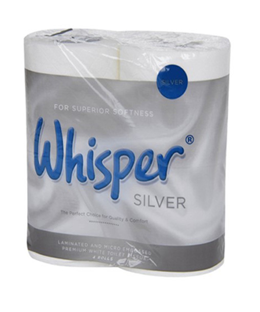 Whisper 2 ply White Toilet Roll x 40