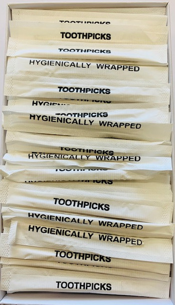 Wrapped Wooden Toothpicks x 1000