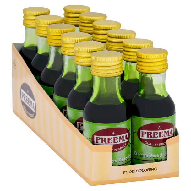 Preema Green Food Coloring 12 x 28ml