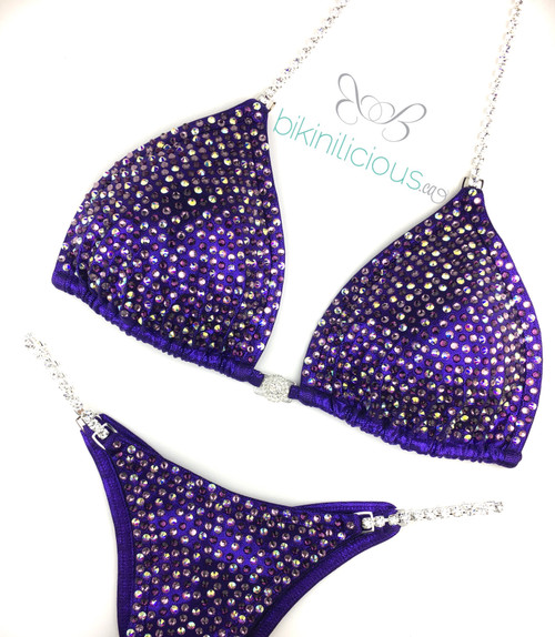 Purple Fitness Competition Bikini Wellness Suit