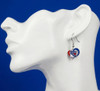 New York Rangers Swirl Heart Earrings