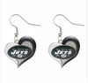 New York Jets Swirl Heart Earrings New York Jets Swirl Heart Earrings