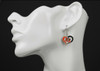 Cincinnati Bengals Swirl Heart Earrings